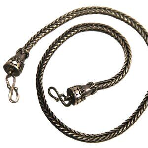 18" ESTATE JEWELRY BALI STERLING SILVER NECKLACE